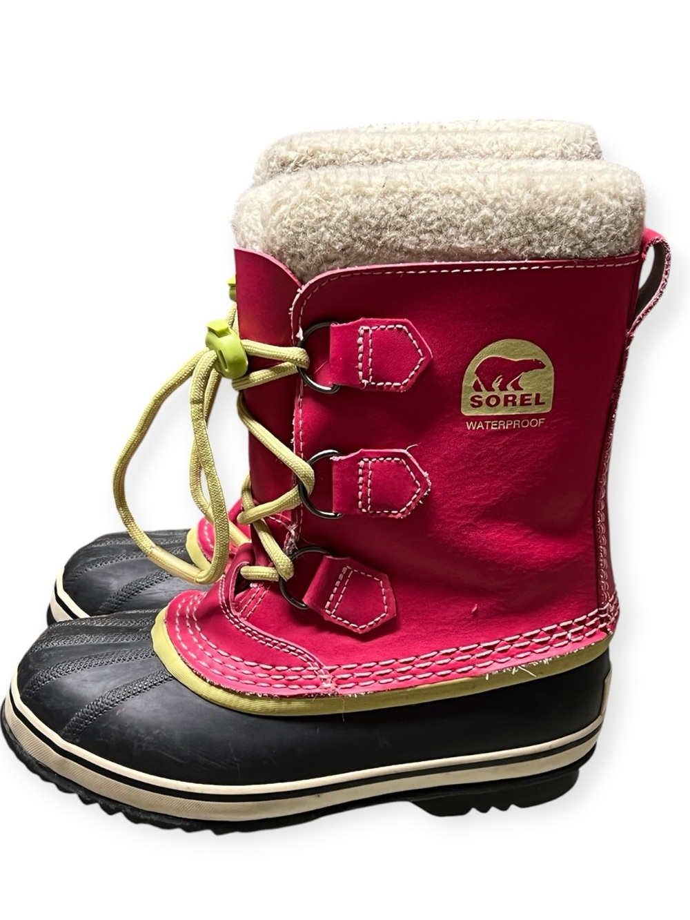 Sorel girls Yoot pac pink green black waterproof winter snow boots - Picture 2 of 11